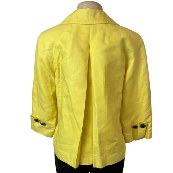 Talbots Vintage Women's Yellow 3 Front Button Jacket Sz 12 - Picture 3 of 8